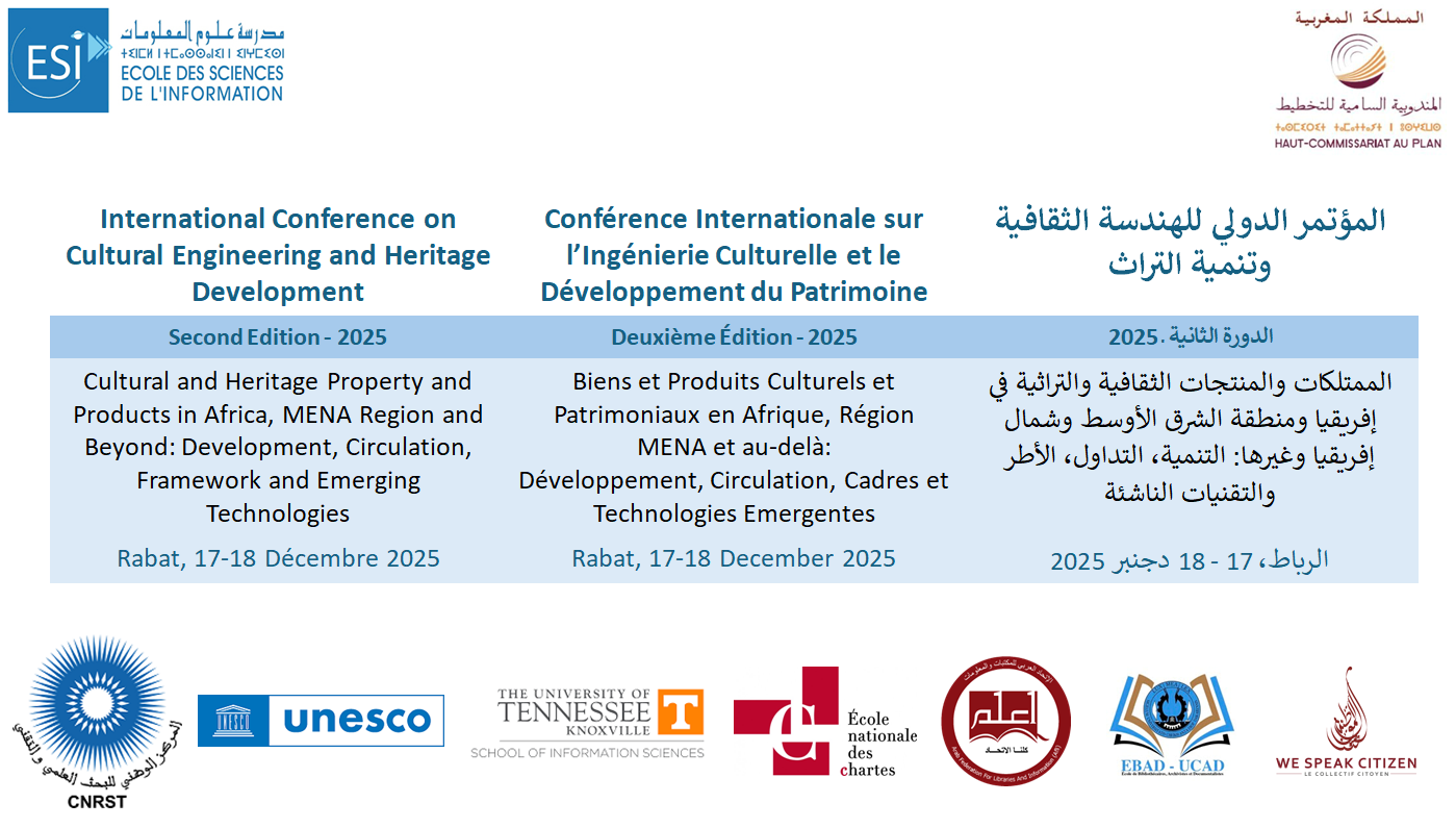 Conférence Internationale sur l’Ingénierie Culturelle et le Développement du Patrimoine (ICCEHD-2025) – Appel à communication